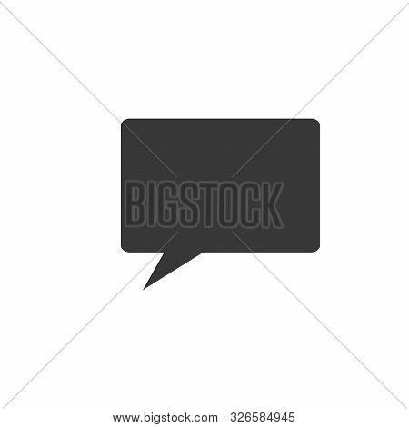 Chat Icon, Message Icon. Bubble Black Chat. Stock Vector Illustration Isolated On White Background.