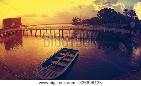 Boat At  Bueng Si Fai At Phichit Province, Thailand