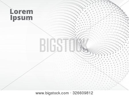 Vector Dotted Background. Monochrome Pattern With Dot And Circles Abstract