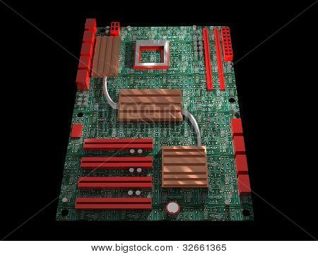 computer, hardware, bundkort og bundkort