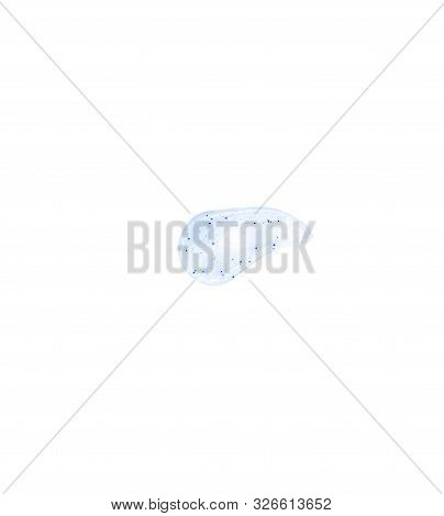 Scrub Sample Texture With Bubbles Isolated On White Background.