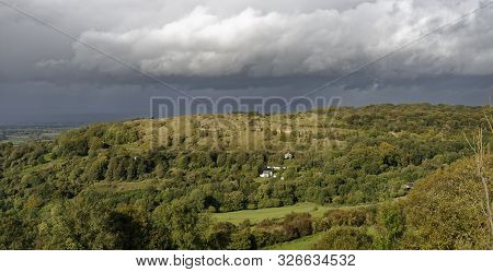 Crickley Hill Iron Age Hillfort Viewed From Barrow Wake, Gloucesterhire, Uk