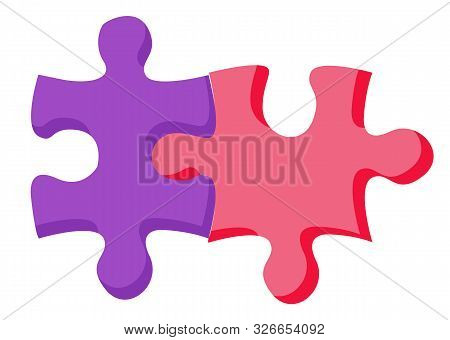 Puzzle Solution, Business Colorful Symbol, Matching Pieces. Financial Sign, Broker Collaboration Ico
