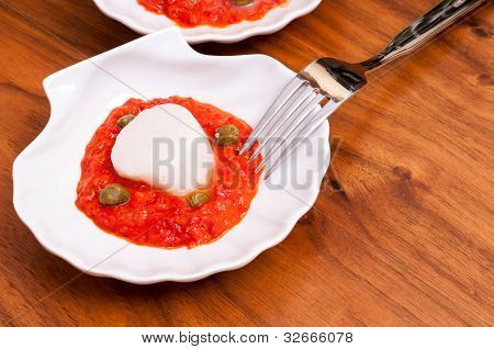 Scallop Shell With Capers