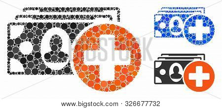 Medical Expences Composition For Medical Expences Icon Of Filled Circles In Various Sizes And Color 