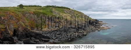 View Of The Rocky Coastline At The Lizard In Cornwall