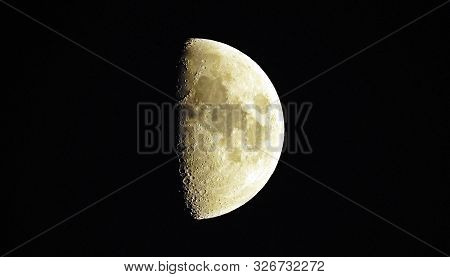 Full Moon Background. Phase Of The Moon, Full Moon. Highly Detailed Photo Of The Bright Full Moon In