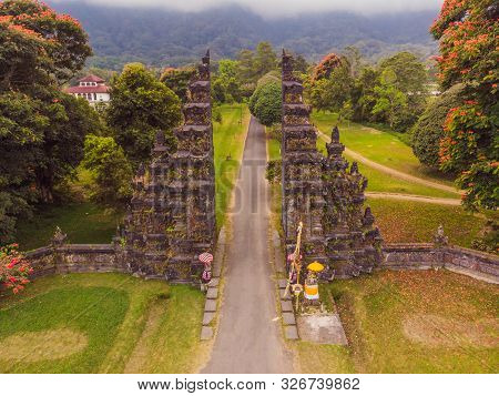 Gates To One Of The Hindu Temples In Bali In Indonesia. Travel To Bali Concept.