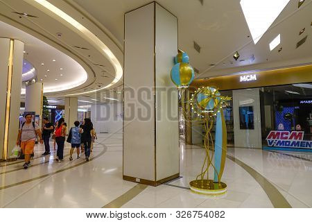 Bangkok, Thailand - Sep 16, 2018. Interior Of Mbk Shopping Mall. Bangkok Is The Commercial Center Of