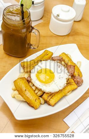Homemade Peruvian Salchipapa Fries, Peru Food Typical