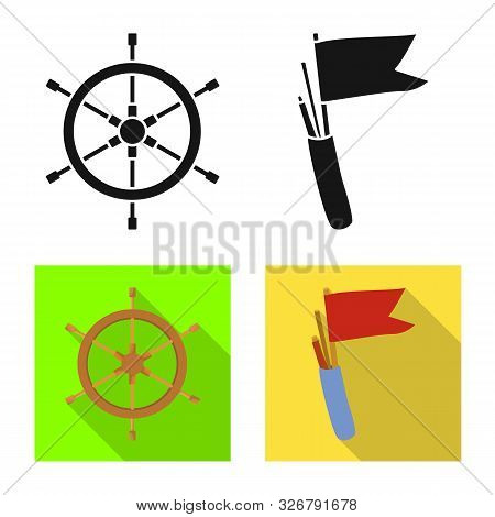 Vector Illustration Of Journey And Seafaring Icon. Set Of Journey And Vintage Stock Vector Illustrat