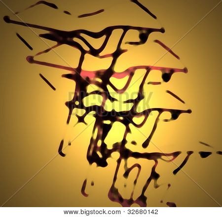 Composição abstrata de cor sem rumo .japanese Samurai.