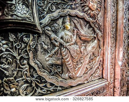 Deshnok, India - Circa March 2018. Beautiful Architecture Of Famous Karni Mata Temple.