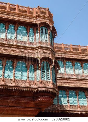Bikaner, India - Circa March 2018. Traditional Architecture Of Bikaner.