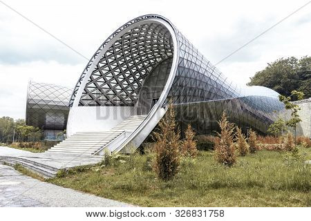 Tbilisi, Georgia - May.3, 2017: Tbilisi Music Theater And Exhibition Hall  In Rhika Park - Massimili