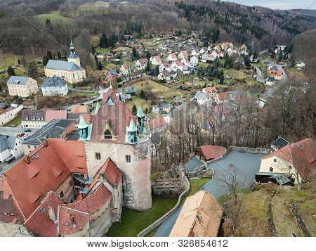View Of The Castle Kuckuckstein In Saxony