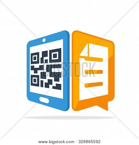 Vector Illustration Icon With The Concept Of Scanning Qr Code With A Smartphone To Access Document F