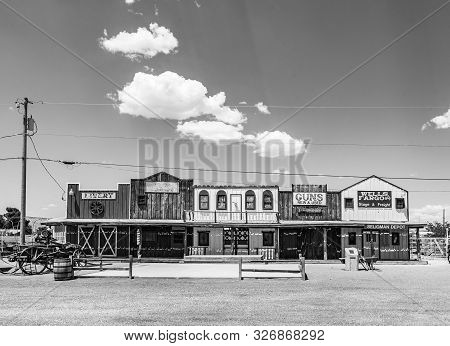 Seligman, Usa - Jul 8, 2008: The Historic Seligman Depot On Historic Route 66 In Seligman, Az, Usa. 