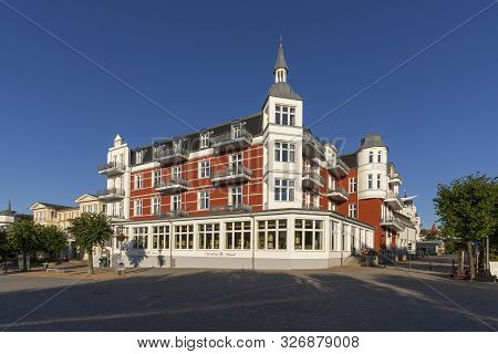Zinnowitz, Germany - Aug 9, 2015:  Old Villa And Hotel In Zinnowitz, Usedom, Germany. The Promenade 