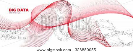 Binary Numbers Movement. Yellow Tech Abstract. Particle Motion. Big Data Stream. White Binary Number