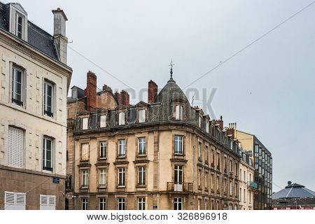 LIMOGES, FRANCE - May 8, 2018 : Antique building view in Old Town Limoges, France