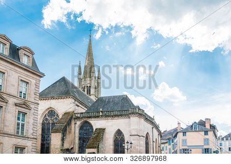 LIMOGES, FRANCE - May 8, 2018 : Traditional Cathedral building in Limoges, France