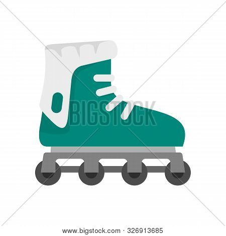 Glide Inline Skates Icon. Flat Illustration Of Glide Inline Skates Vector Icon For Web Design