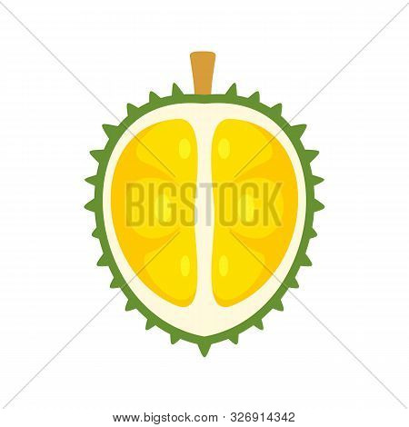 Durian Icon. Flat Illustration Of Durian Vector Icon For Web Design
