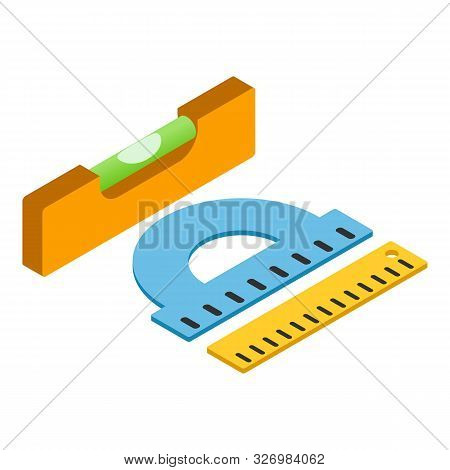 Measuring Tool Icon. Isometric Illustration Of Measuring Tool Vector Icon For Web
