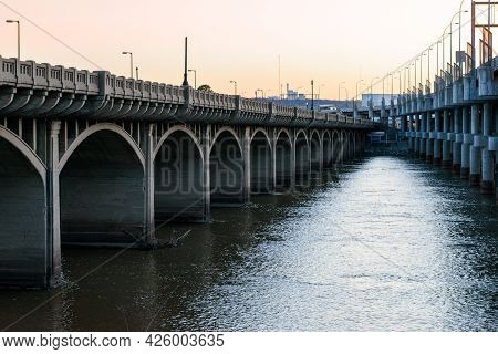 Built In 1916-17 As Part Of Historic Route 66, , The 11th Street Arkansas River Bridge Spans The Ark