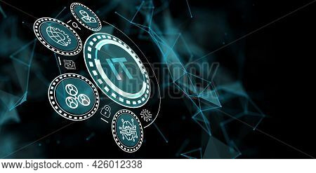 It Consultant Presenting Tag Cloud About Information Technology  3d Illustration