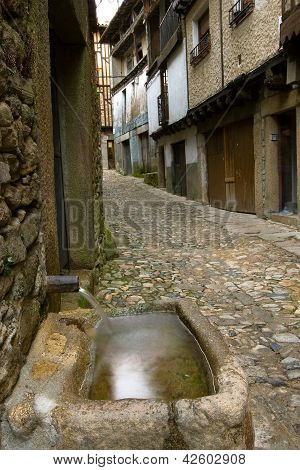 Fonte em La Alberca, Salamanca, castilla Y Leon, Espanha