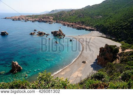 View Of Cala Tinnari Beach, Trinità D\'agultu