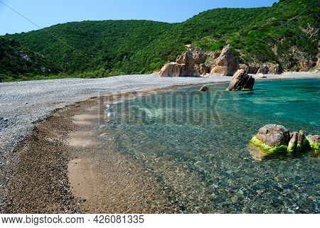 View Of Cala Tinnari Beach, Trinità D\'agultu