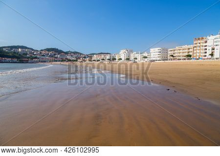 Sao Martinho do Porto, Portugal - July 2, 2021: View of the town of Sao Martinho do Porto, Portugal