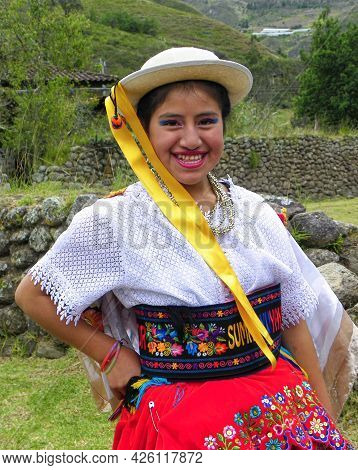 Chobshi, Azuay Province, Ecuador - June 21, 2021: Celebration Inti Raymi At Chobshi Archeological Si