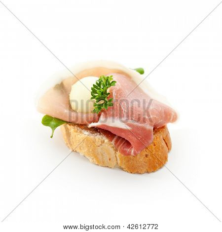 Canapés de viande - jambon au Melon miel