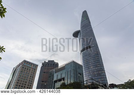 Ho Chi Minh, Vietnam - Oct 18, 2019 : View Of Modern High-rise Buildings Bitexco Financial Tower In 