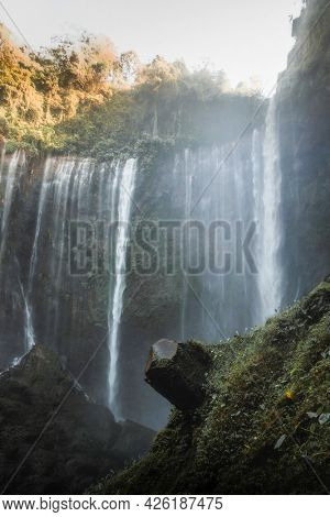 View of Tumpak Sewu Waterfalls, Indonesia