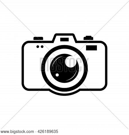 Photo Camera Icon Isolated On White Background. Photo Camera Vector Design Illustration. Camera Icon