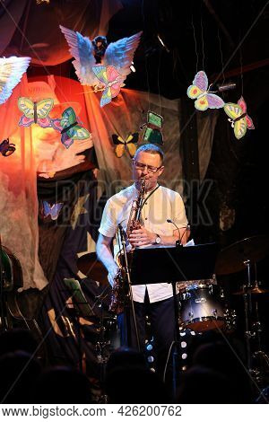 Cracow, Poland - July 5, 2021: Jan Ptaszyn Wroblewski Quartet And Maciej Sikala Live At 26rd Edition