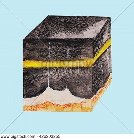 Kaaba Is A Sacred Place Of All Muslims Of The Earth, A Place Of Worship Of The Lord, Hajj Duty, In T