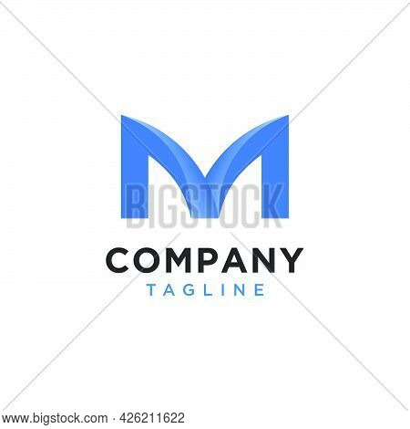 The Initials M Logo Is Simple And Modern