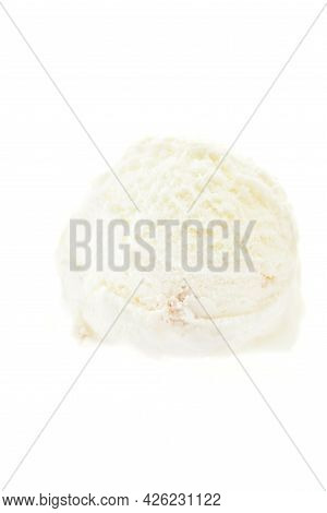 Ice Cream Ball Isolated On White Background