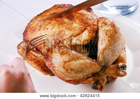 Carving Rotisserie Chicken