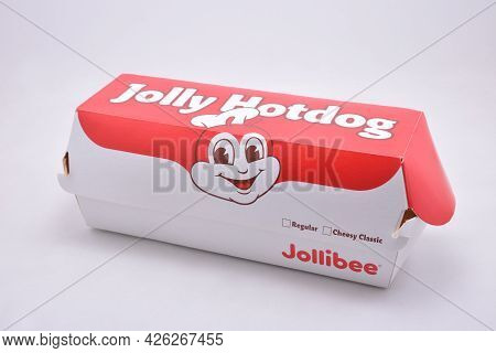 Manila, Ph - July 9 - Jollibee Jolly Hotdog On July 9, 2021 In Manila, Philippines.