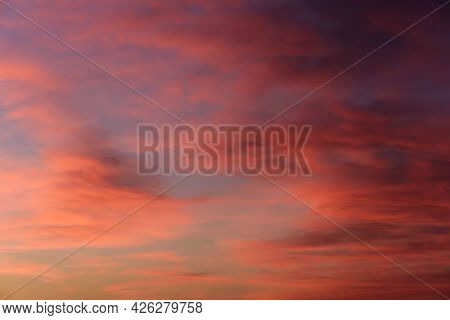 Colorful Dramatic Sky. Nature Background. Soft Focus