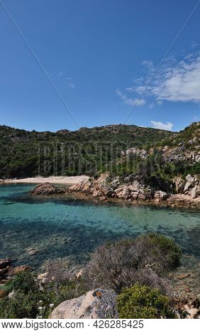 Cala Brigantina Beach, Little Cove In Caprera Island, Sardinia