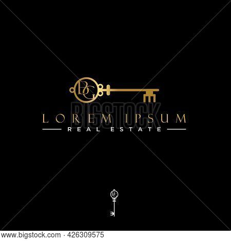 Letter Bg Free Logo Vector Stock. Key Abstract Design Concept. Can Be Used As A Symbol Related To Pr