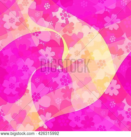 Seamless Pattern Transparency Texture Floral Flower Abstract..print Fashion Textile